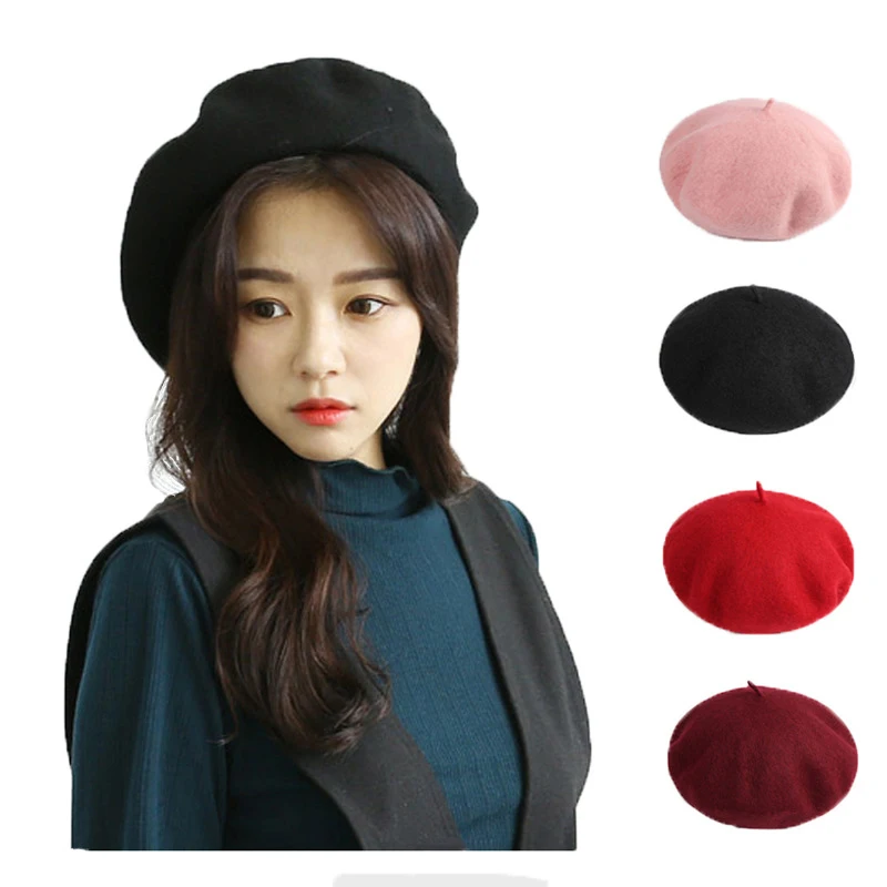 Женские береты на весну и зиму шапка в стиле художника женские шерстяные