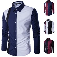 mens shirts plaid stand collar casual business spring winter slim fit tops mens clothing