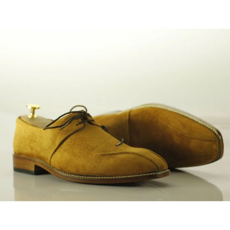 

2021 Autumn New Men's Suede Lace Up Tan Dress Shoes Business Casual Shoes Classic High-quality Hot Selling Men's Shoes KN206