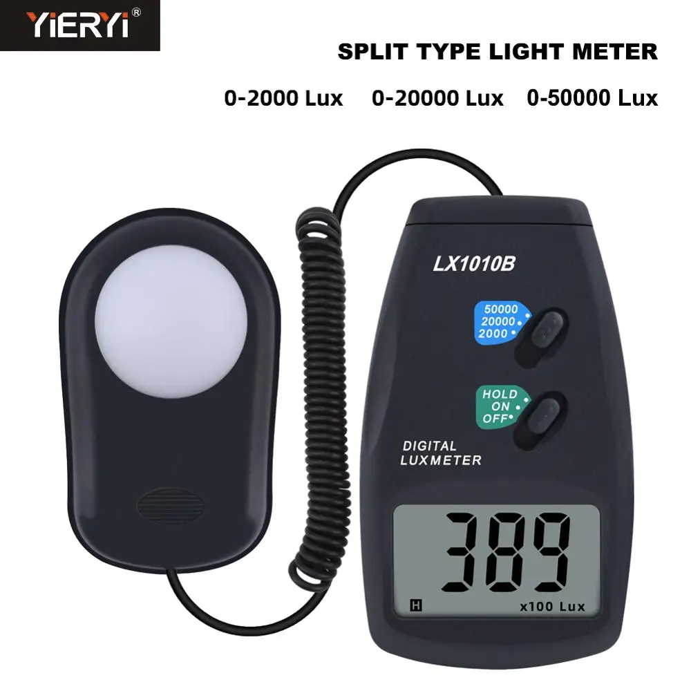 

Digital Light Meter 3 range LX-1010B Digital Meter/Digital illuminance meter 0 - 50000 Lux photometer exposure remote control