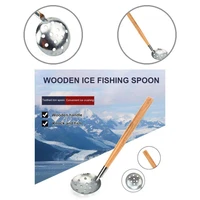 high quality portable winter ice strainer galvanized scoop ultra long ice fishing hedge wear resistant for angling