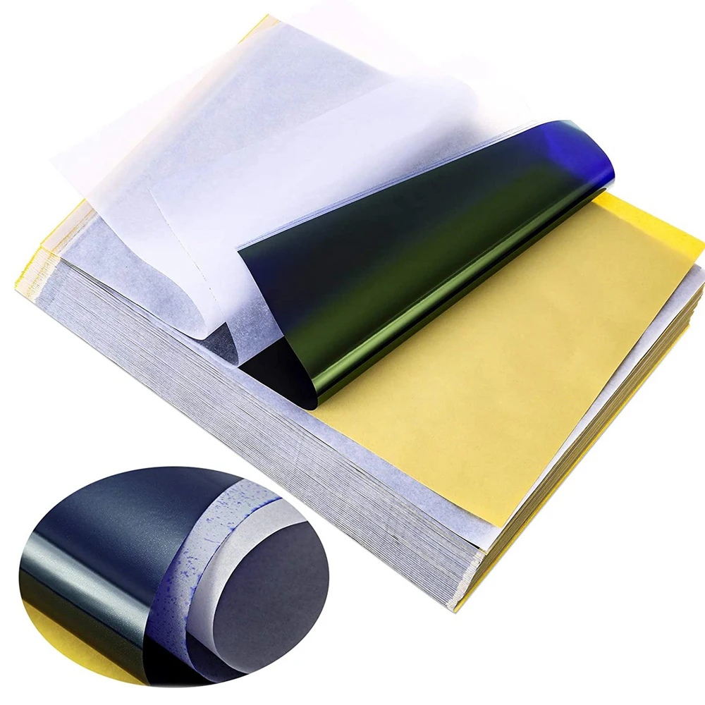 

Tattoo Transfer Paper 15/25/30/50/100 Sheets Thermal Stencil Transfer Copy Papers for Tattoo Transfer Machine Accessories