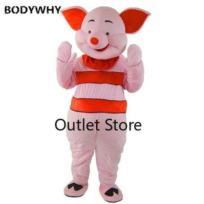 Cartoon Pink Pig Mascot Costume Suits Cosplay Party Outfits Carnival Xmas Easter Fursuit Dress Halloween Ad Clothes | Тематическая