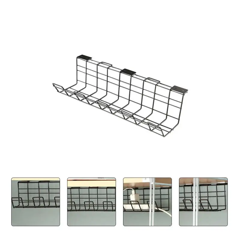

1Pc Under Desk Cable Management Rack Compact Cable Organizer Storage Rack