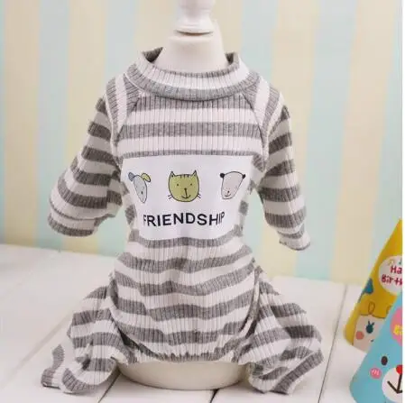 Новая мягкая и теплая Пижама для собак милый собачий костюм йоркширских терьеров