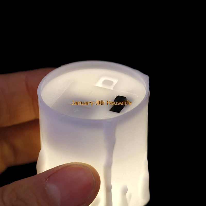 

LED Candle Multicolor Lamp Simulation Color Flame Flashing Tea Light Home Wedding Birthday Party Decoration Included Battery