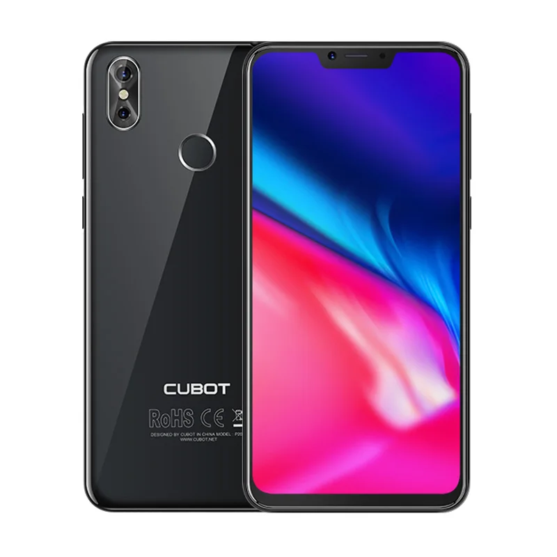 Black Cubot P20 19:9 6,18 дюйма 2246*1080 FHD+ Экран с Вырезой 4 ГБ Оперативная память 64 ГБ Встроенная память Android 8,0 MT6750T восьмиядерный Двойная Задняя Камера 20MP+ 2.0MP 4000 мАч Телефон 4G LTE Смартфон с Чехлом - Цвет: Black