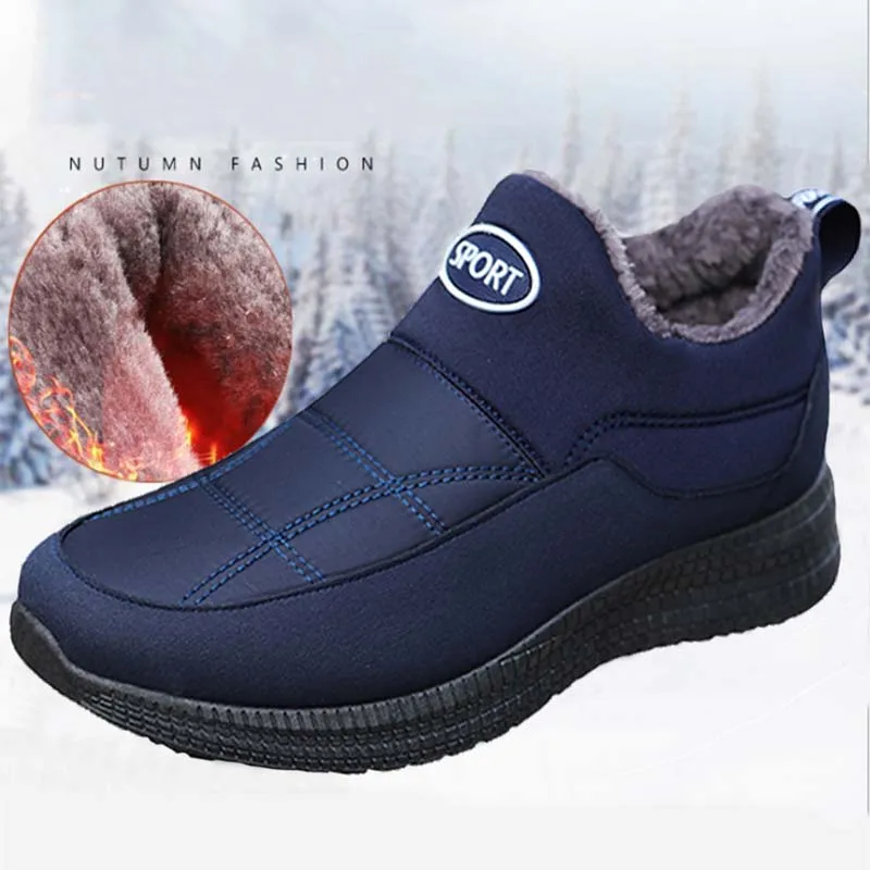 

Men Winter Shoes Warm Winter Boots Men Fashion Men Boots Male Working Shoes Mans Winter sneakers Plush Furry Footwear Plus Size