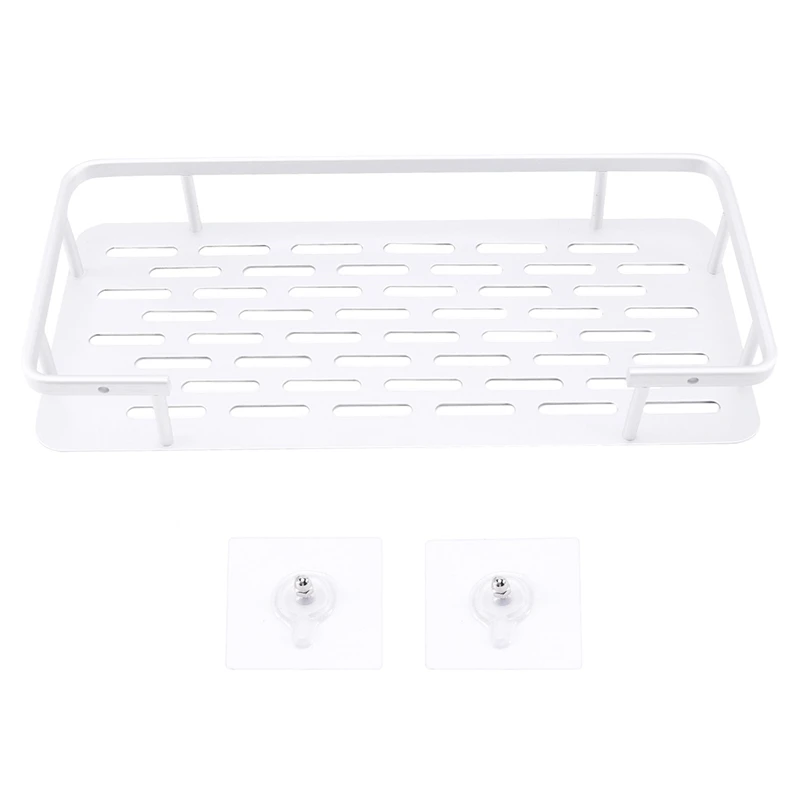 

Shelf Shower Shelf Adhesive Aluminum Shower Caddy For Shampoo Holder Kitchen Rack Storage Organizer No Drilling Rectangle Wall M