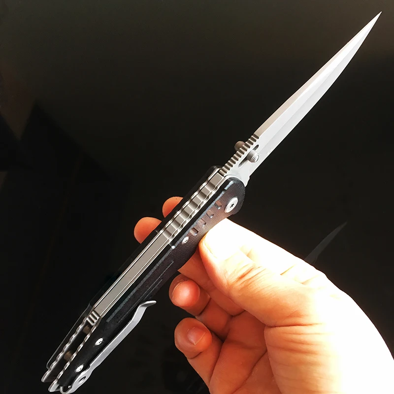 

1pc Watchman Folding Knife High Quality Pocket Knives Tactical Survival Tool Folder Blade G10 440c Steel