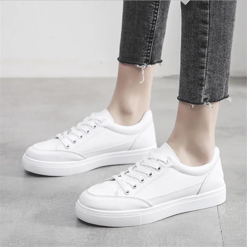 

Women Sneakers Fashion Shoes Spring Trend Casual Flats Sneakers Female New Fashion Comfort White Vulcanized Platform Shoes