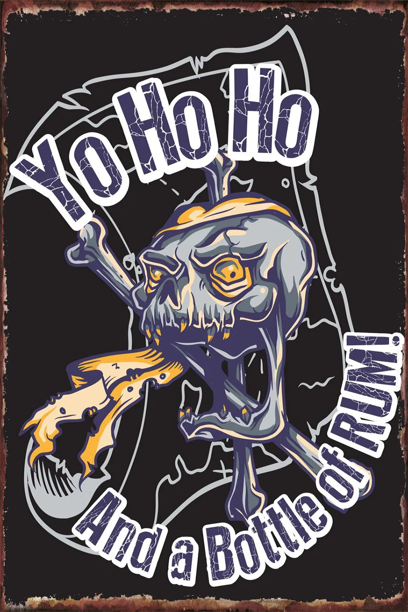 

Жестяной знак «Пиратская жизнь» в стиле «Yo Ho», жестяные пластины, Настенный декор, украшение для комнаты, Ретро винтажный металлический зна...