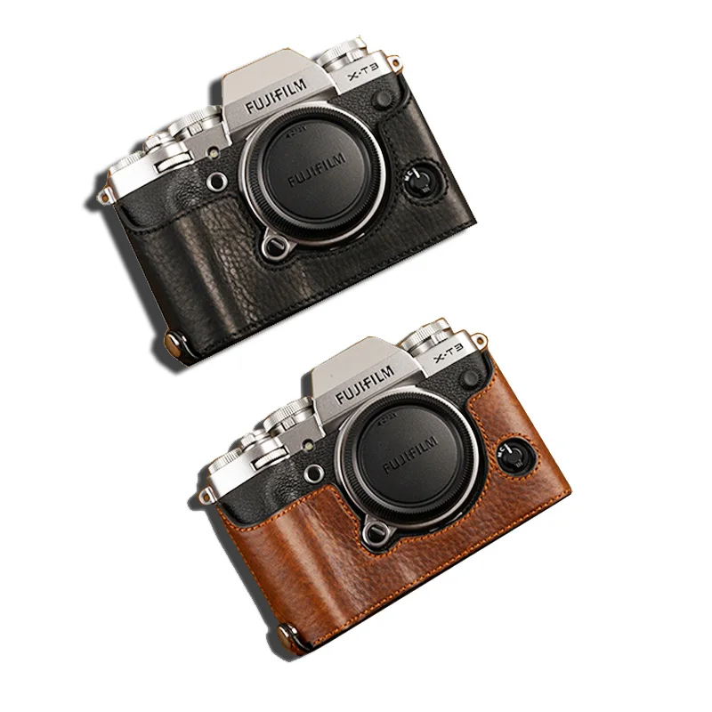 Чехол для камеры из натуральной кожи полубоди Fujifilm XT3 сумка Fuji ручная работа