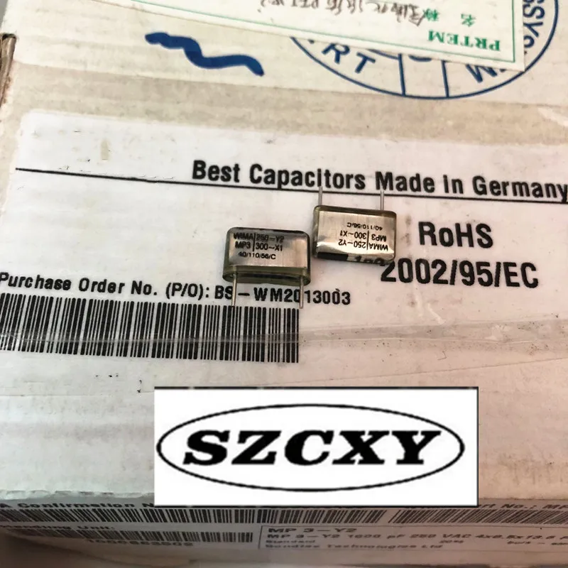 Новый и оригинальный 10 шт. прозрачный конденсатор из металлизированной бумаги Y2