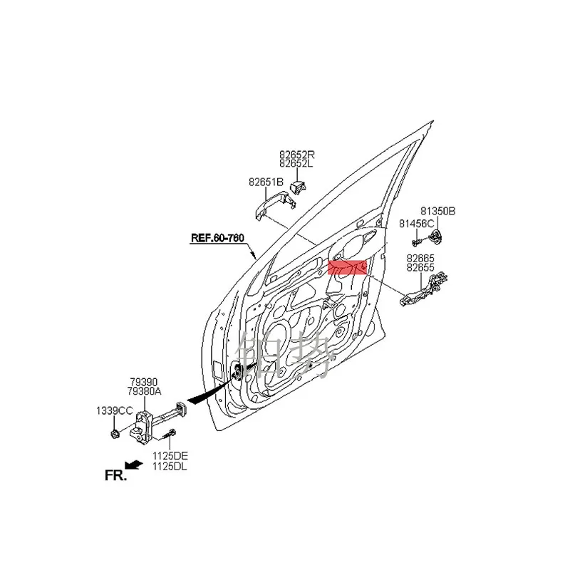 Автомобильная деталь в сборе 2013 hyu nda iVE RAC RUZ передняя дверь задняя дверная ручка