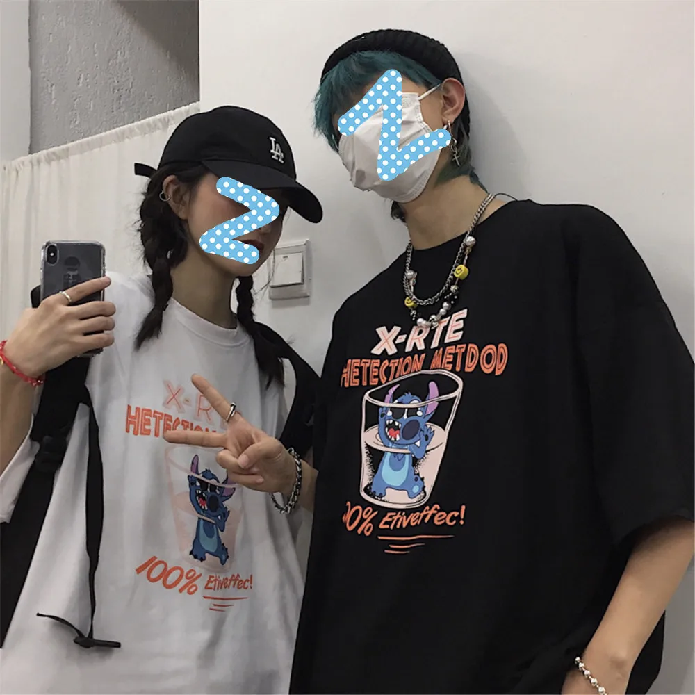 Женские футболки с рисунком Лио Ститч милые летние Ohana Disney новые женские и