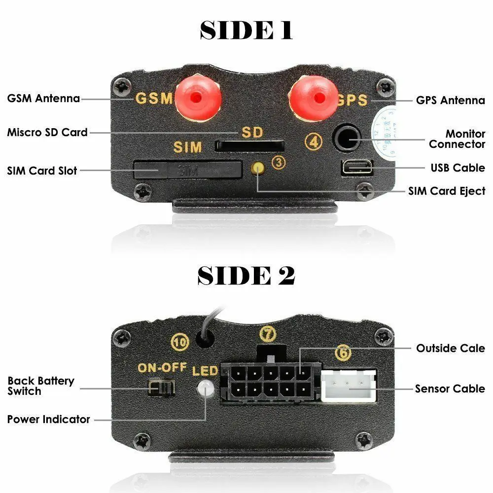 Мини GPS-трекер TK103A GPS-локатор в реальном времени автомобильный GPS-навигатор