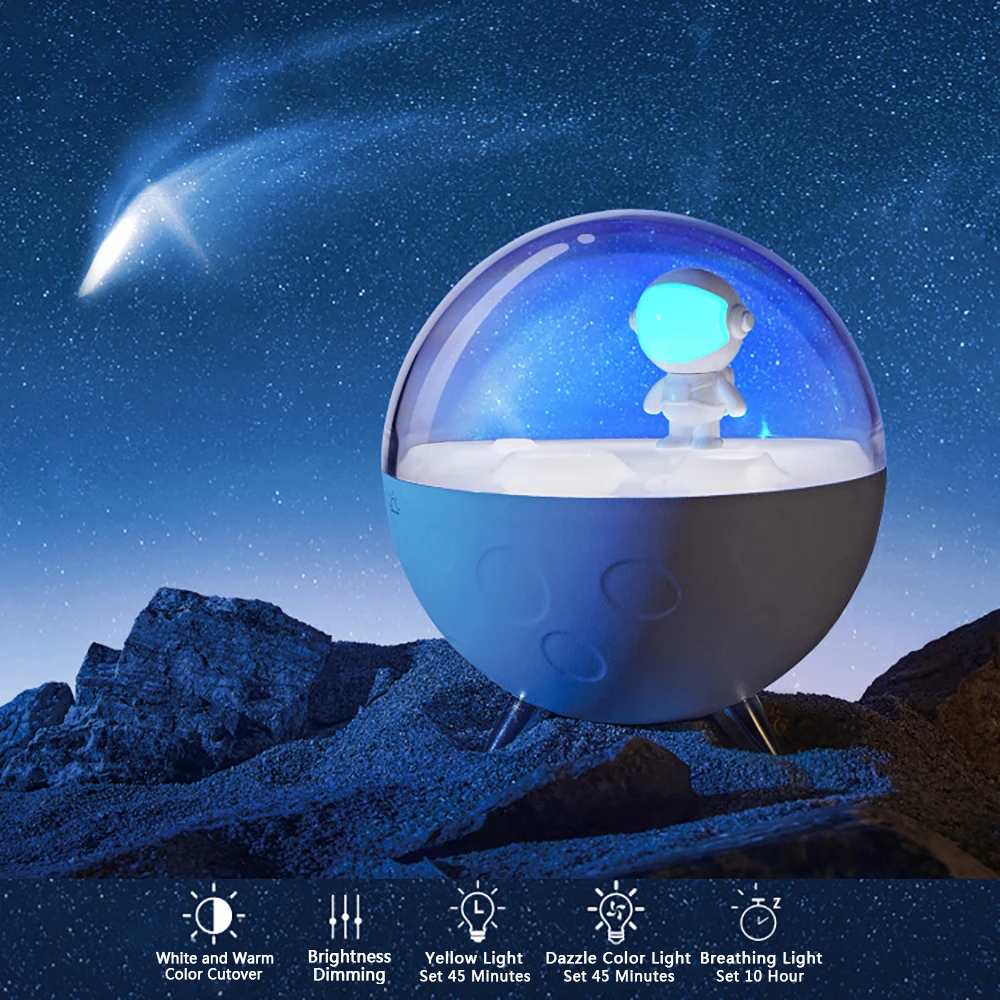 

Светодиодный ночной Светильник USB с космонавтом на ночника Перезаряжаемые детская спальня настольная лампа украшение атмосфера светильни...