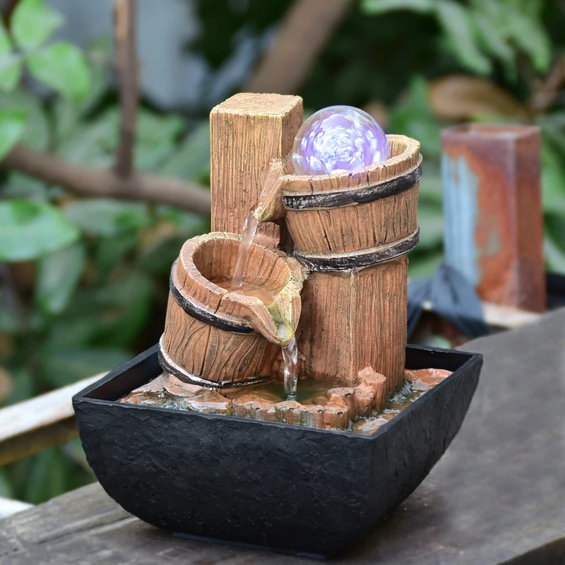 220V Творческий крытый фонтаны для офисного стола мини водопад фонтан фэншуй