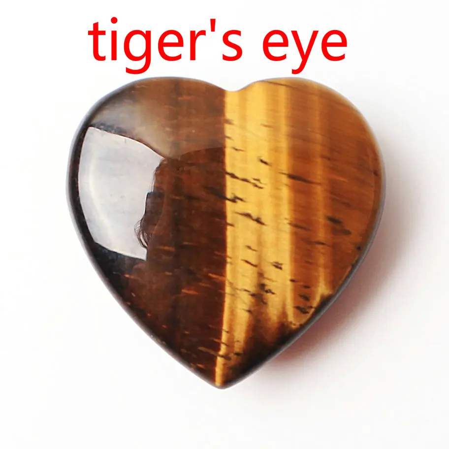 1Piece Tigereye 1 шт. натуральный в форме сердца, со стразами кулон Тигр глаз Рок розовый кварц флюорит Аметист флюорит драгоценный камень ожерелье рейки заживление - Цвет: 1Piece Tigereye