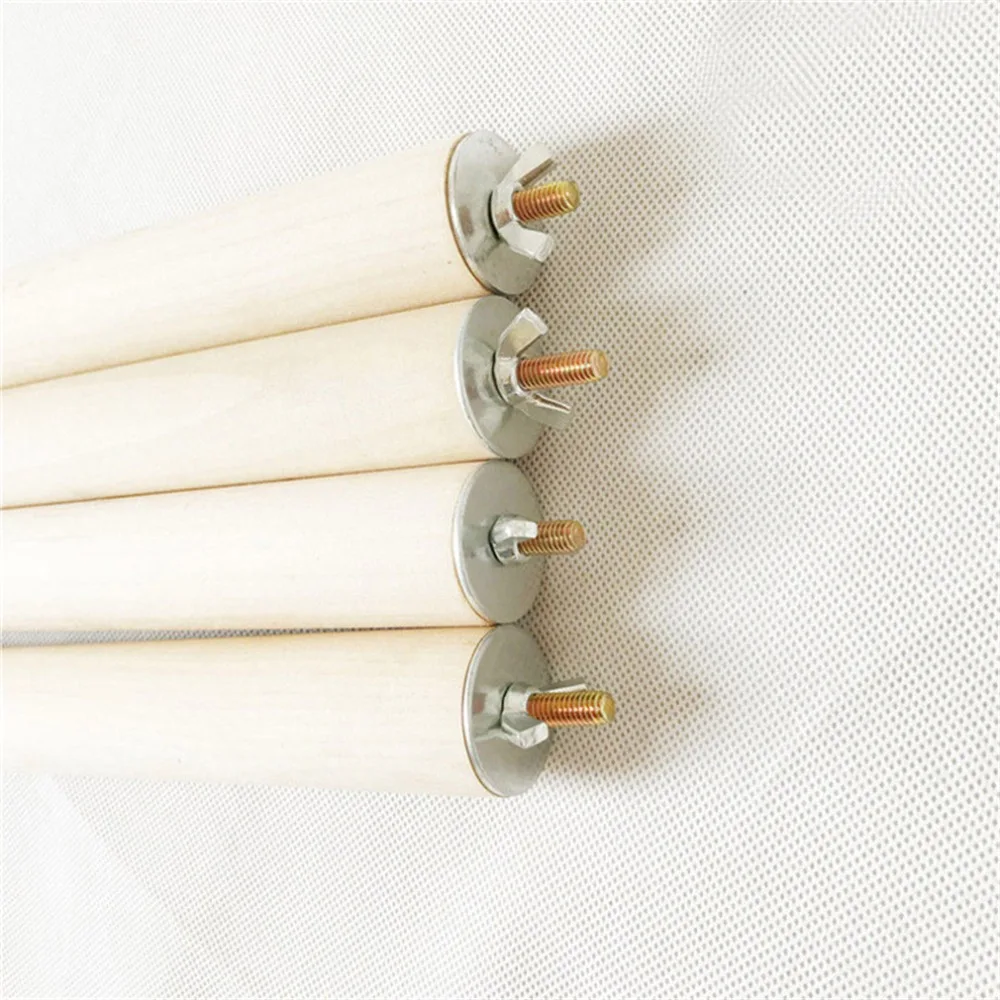 

Raw Wooden Parrot Hanging Stand Stick Rack Perch for Birds Pet Parrot Toy Bird Cage Accessories Parrot Bath Shower Standing Rack