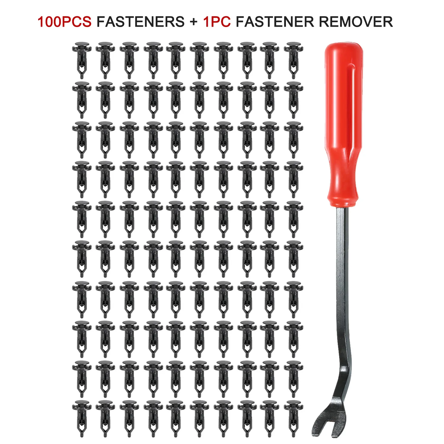 

2019 100PCS Nylon Push-Type Automotive Clips Rivet Retainer Fender Bumper Fasteners Clips 25mm/35mm with 1PC Fastener Remover