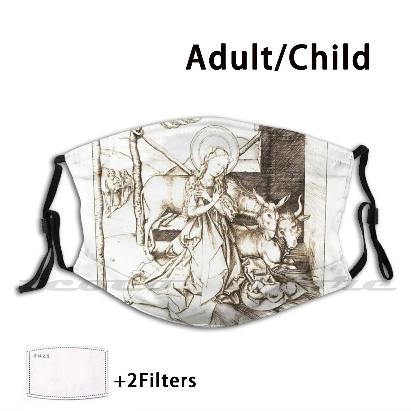 

The Nativity Washable Trending Customized Pm2.5 Filter Mask Christian Jesus Religious Christ Christmas Nativity Mary Church