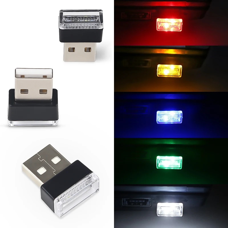 1 шт. светодиодное декоративное освещение USB атмосферное автомобиля