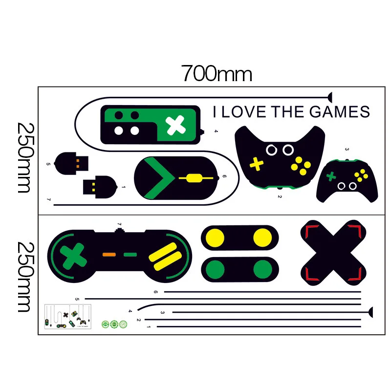 

Teen Funny Game Controller Wall Sticker Choose Your Weapon Video Game Wall Decal Design Vinyl Gamer Mural Boys Room Decor