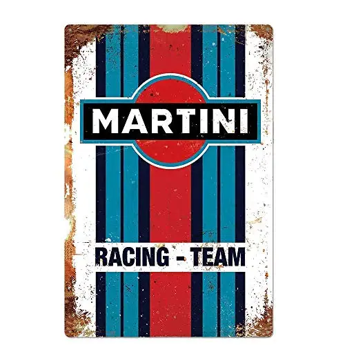 

Racing Team Wall Poster Tin Sign Vintage BBQ Restaurant Dinner Room Cafe Shop Decor