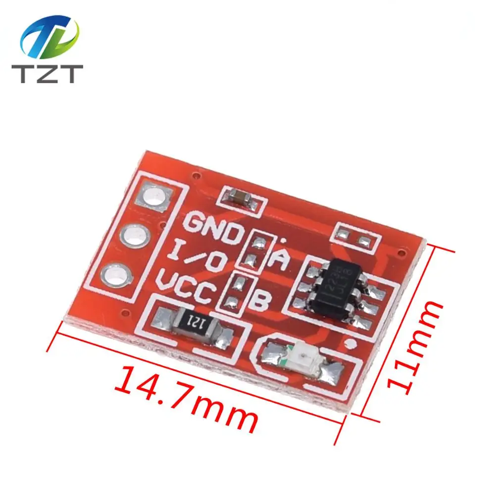 Сенсорный модуль переключателя TTP223B сенсорная кнопка самоблокирующиеся/без