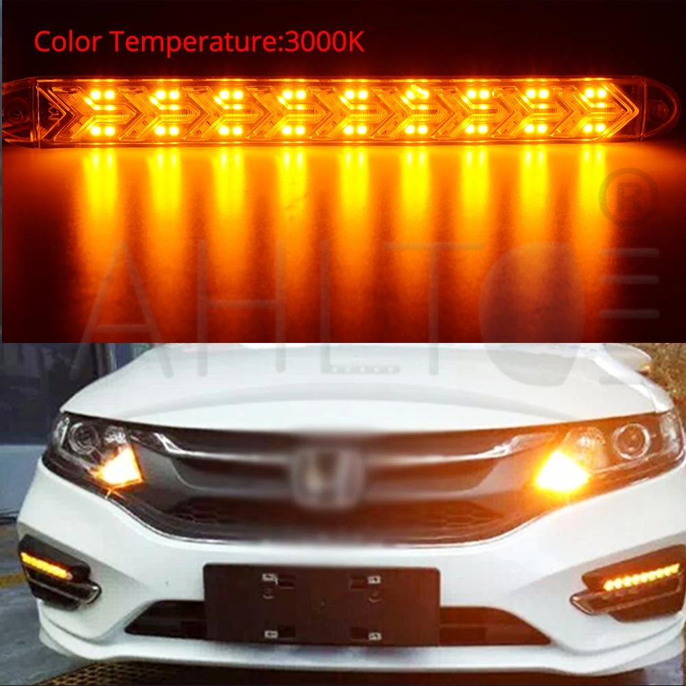 2X авто светодиодный DRL Дневной светильник горки стайлинга автомобилей