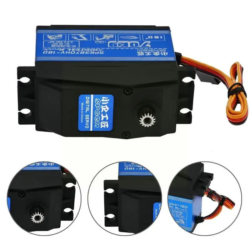 

For 1: 5 Rcspg3870hv-180 Degree High Torque Metal Gear Climbing Gear Servo Servo Metal 70kg Waterproof Servo Steering 70kg M6F9