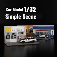 wooden simulation 132 car scene model fujiwara tofu shop parking garage street view toy vehicle collect display decoration