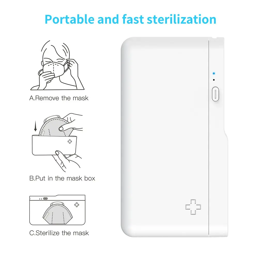 

Mini Mask Sterilization Box Multi-function Cosmetic Phone Mask Aromatherapy Disinfection Box Sterilization Tool