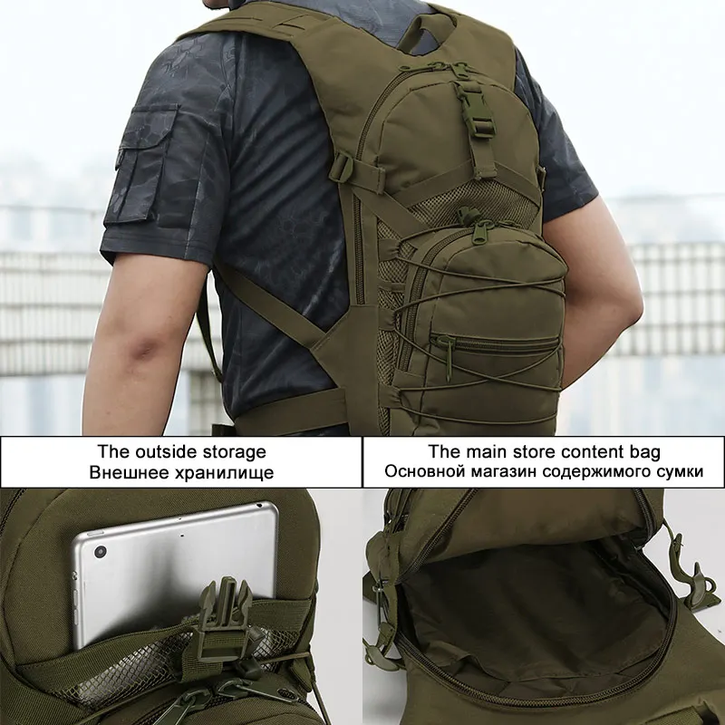 Tactical Bag 15L MOLLE 800D Oxford Hiking Bike Outdoor Sports Camping X568 Wallet Camping Kits Survival Tactical