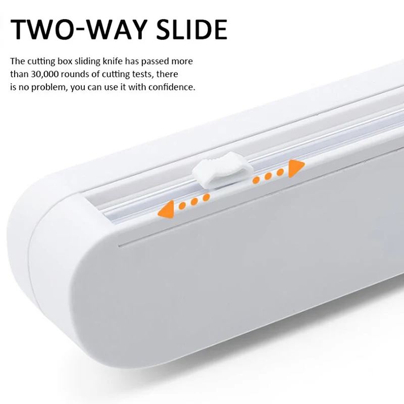 

Household Food Wrap Dispenser Foil Cling Film Wrap Sharp Cutter Kitchen Tool