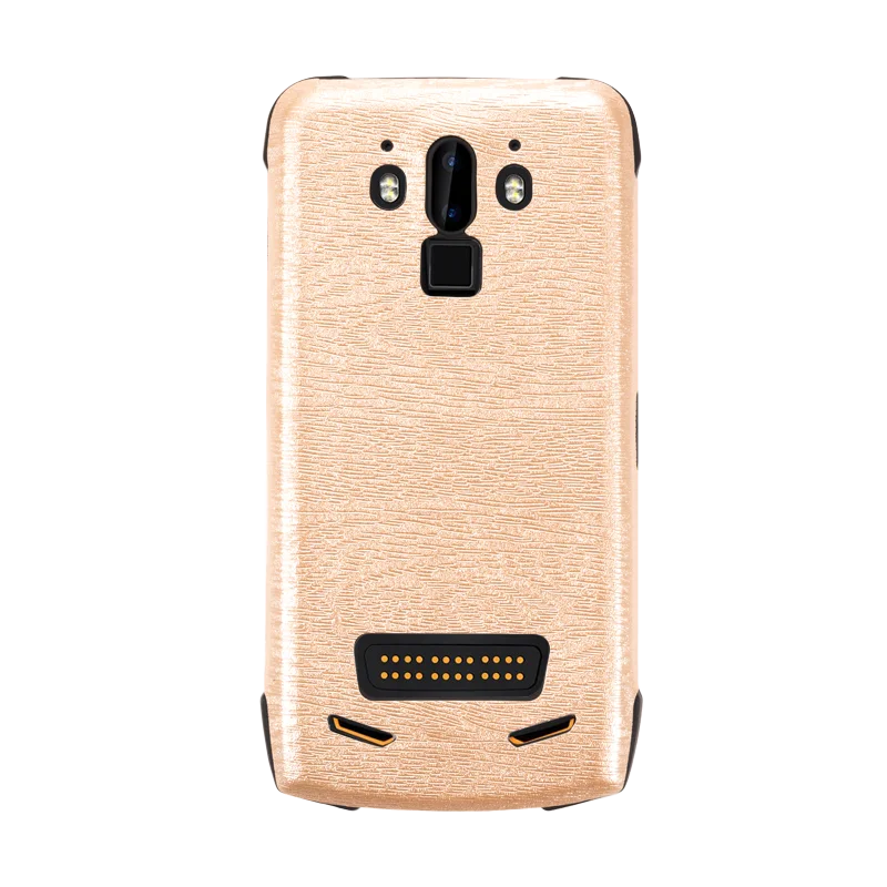 Gold Деревянный зернистый чехол для телефона из искусственной кожи Для Doogee S90 Мягкий Силиконовый Чехол Для Doogee S90 защитный чехол - Цвет: Gold