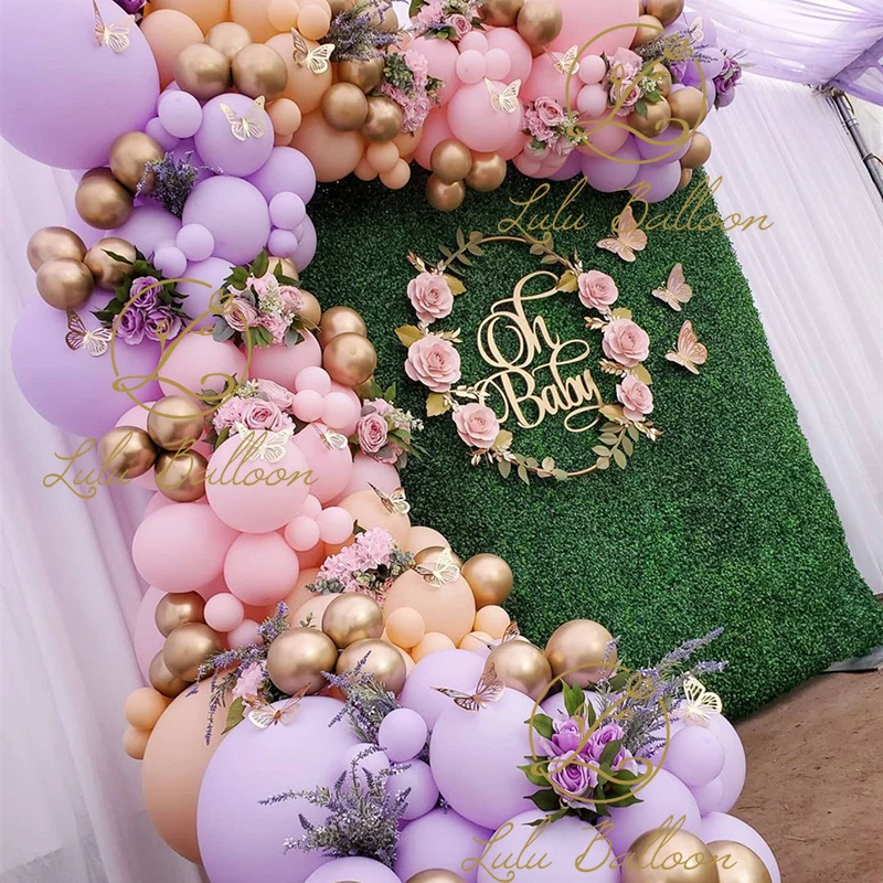 

Фиолетовый розовый воздушный шар Фотофон для дня рождения ребенка девичника украшения для вечеринки