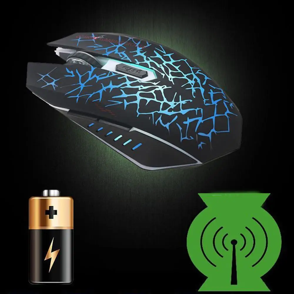 

Gaming Mouse Rechargeable Wireless Silent Mouse LED Backlit 2.4G USB 1600Dpi Optical Ergonomic Mouse Gamer Desktop For Laptop