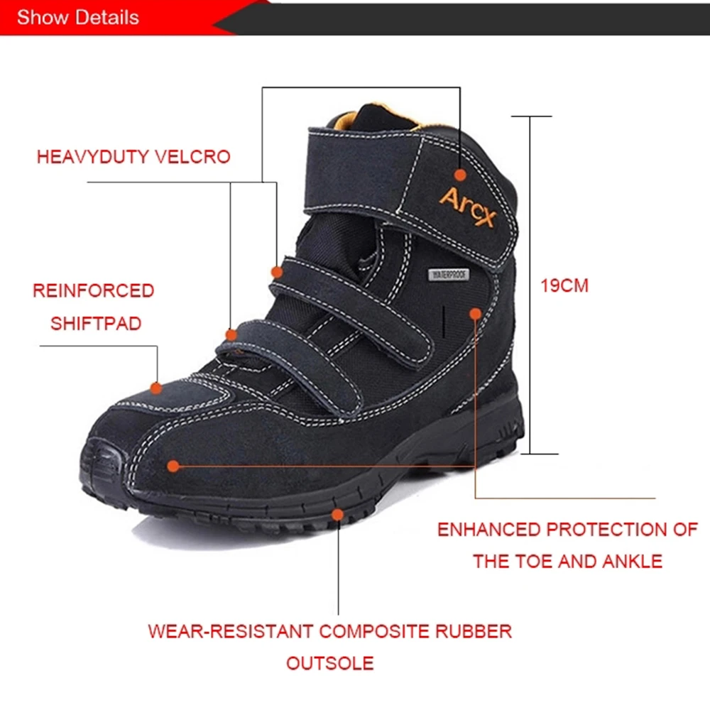 Мотоботы ARCX из натуральной бычьей кожи дышащие уличные ботинки для гонок прочные