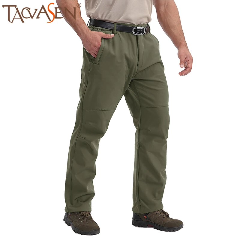TACVASEN уличные флисовые брюки для мужчин Зимние теплые походные длинные свободные