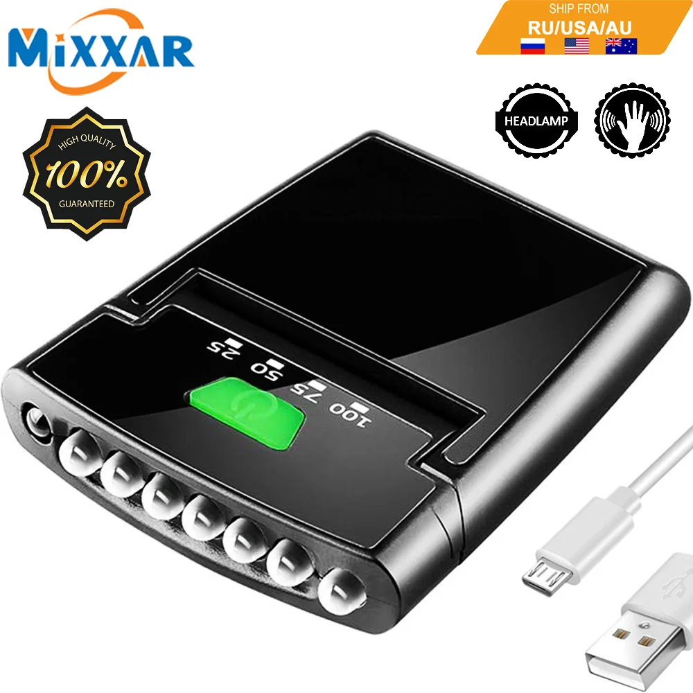 Светодиодный налобный фонарь ZK20 Ультраяркий с датчиком громкой связи