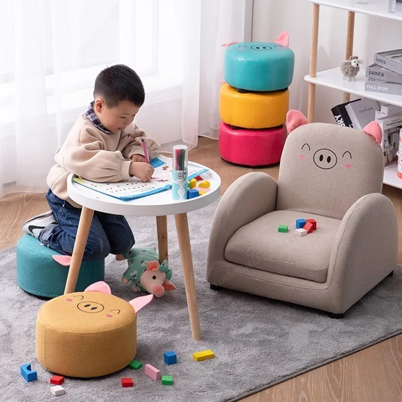 Мультяшная наклонная угловая дизайнерская детская софа мебель для гостиной