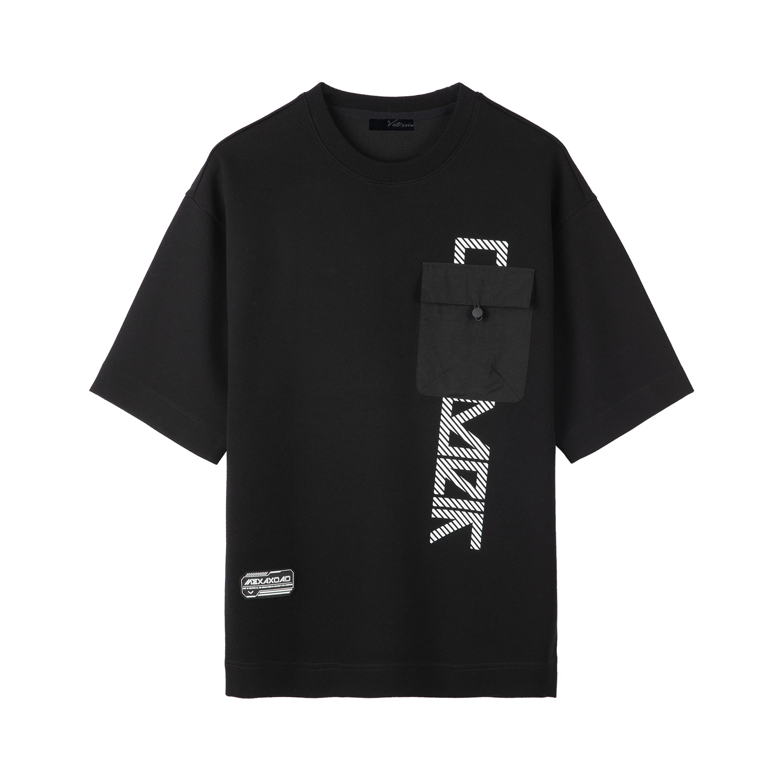 

Votsein Men's Modern Printing with Casual Pocket T-shirts Short Sleeve Crew Neck Leisure Pullovers
