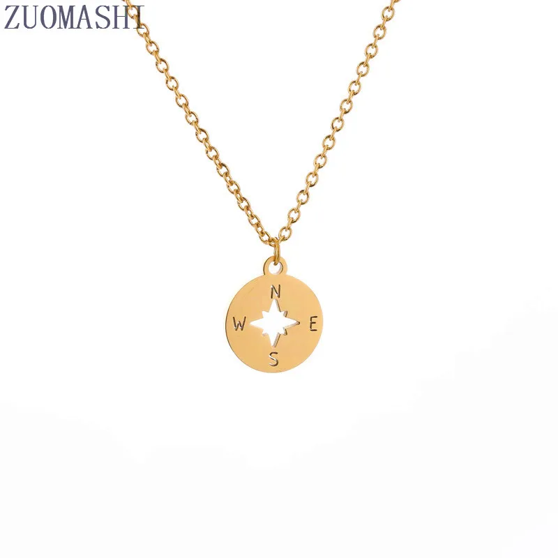 Женское Ожерелье с Круглым Диском подарок на выпускной украшение для