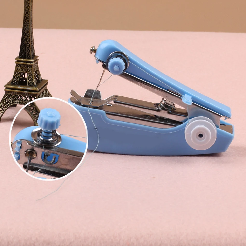 

NEW 1pc Portable Mini Manual Sewing Machine Simple Operation Sewing Tools Sewing Cloth Fabric Handy Needlework Tool