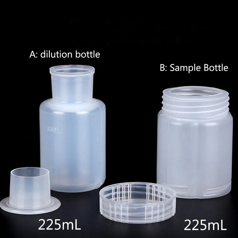 10 шт./упак. 225mL пластиковая бутылка для образцов разбавления с высокой