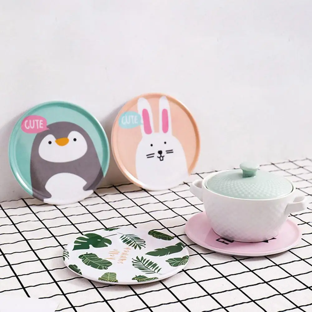 Мультфильм Пингвин Кролик чашки подушки обеденный стол держатель для миски Pad