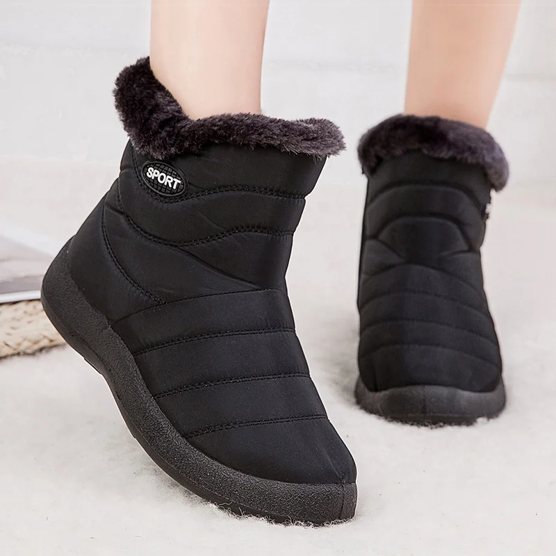 

Ladies Warm Snow Boots Size 43 Waterproof Ankle Boots Winter Thick Velvet High-top Cotton Shoes Ladies Winter Boots